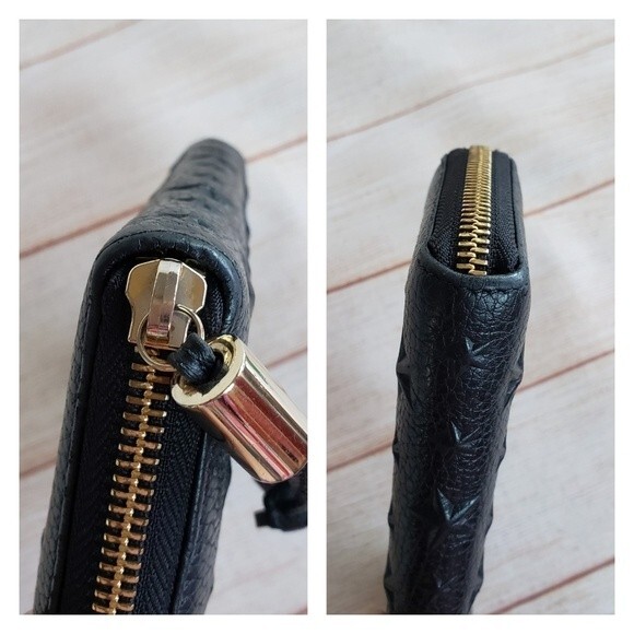 Jimmy Choo Nellie Star Leather Zip Around Long Wallet - Picture 8 of 16